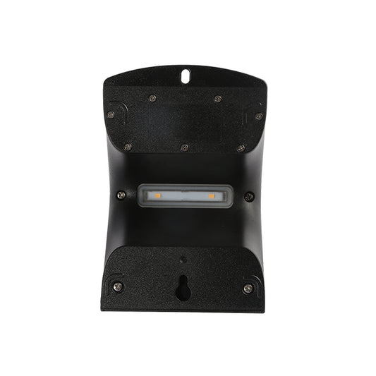 Aplique SOLARIS fabricado en ABS color Negro, luz LED para exterior