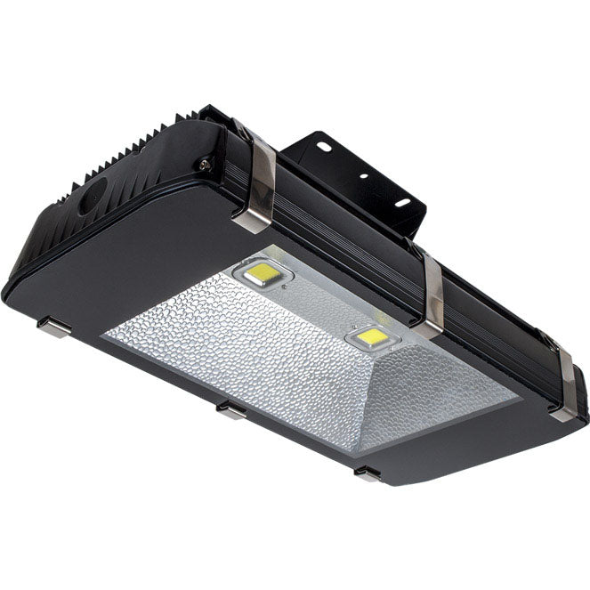 Proyector LED CURIE 200W 22000lm 6500K IP65 Negro Interlusa - Vista frontal principal en fondo blanco | LuzGurú