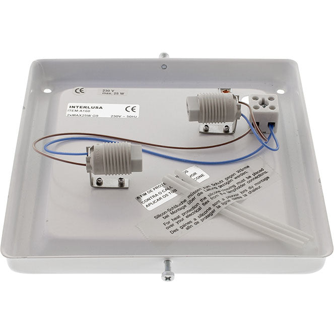 Base para Plafón MURCIA 19,5 cm Blanco Interlusa - Vista frontal principal en fondo blanco | LuzGurú