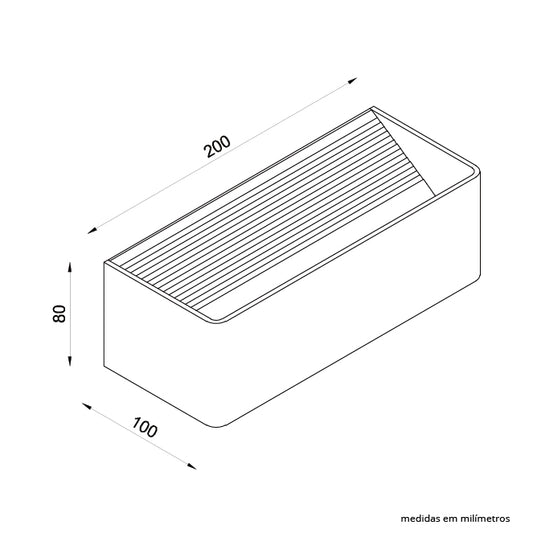 Aplique EDNA fabricado en aluminio color arena para iluminación cálida