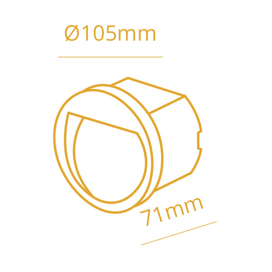 Aplique Empotrable Exterior Mustang LED 3W Redondo Antracita Lumit - imagen 2 | Interlusa