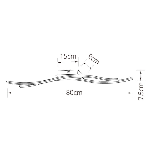 Plafón JORJA fabricado en blanco, ideal para iluminar cocinas