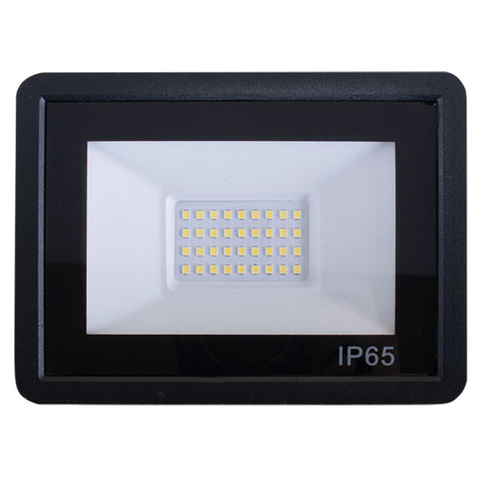 Proyector TUMUT fabricado en aluminio color negro, ideal para exteriores