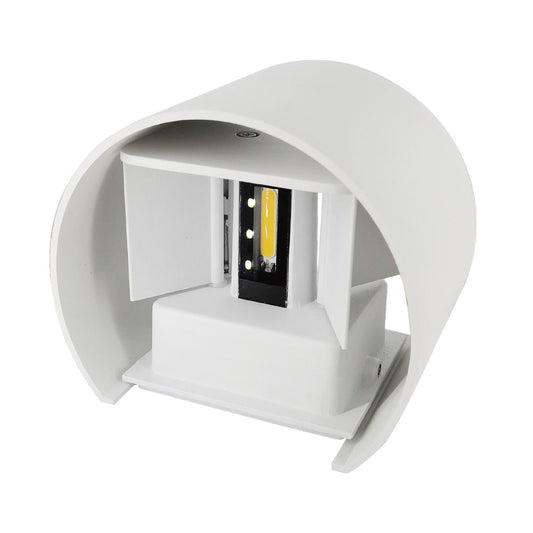 Aplique SALAS fabricado en aluminio color blanco para iluminación exterior
