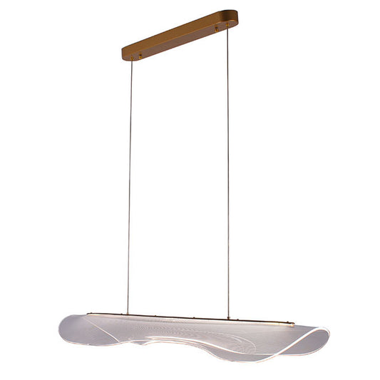 Lámpara CORALINA fabricada en metal color oro con acrílico