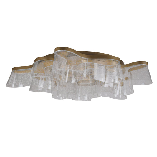 Plafón CAMILLE CCT 108 cm Dorado LUMIT Interlusa instalada en ambiente decorativo de salón o dormitorio | Interlusa