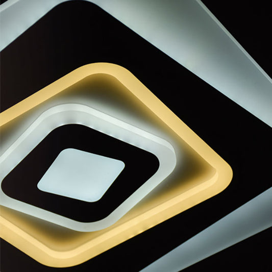 Plafón VARNA fabricado en metal color blanco con tecnología LED integrada