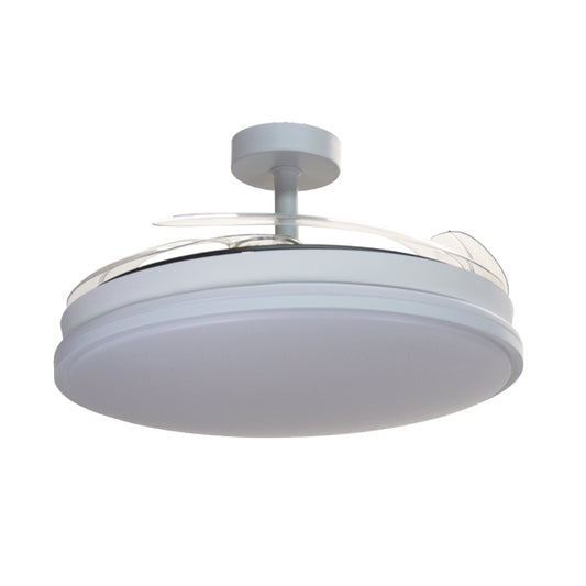 Ventilador de Techo con Luz DUNE ECO 108 cm Aspas Retráctiles Blanco Shakespear - imagen 2 | Interlusa