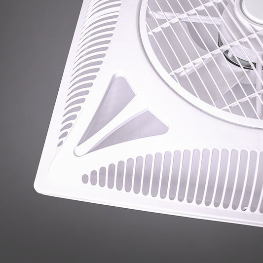 Detalles del Ventilador Empotrable BELAIR PANEL BPC-60 Blanco de Interlusa: diseño elegante y silencioso, 3 aspas, 60x60cm, mando a distancia, motor AC, ideal para techos. Luzgurú.