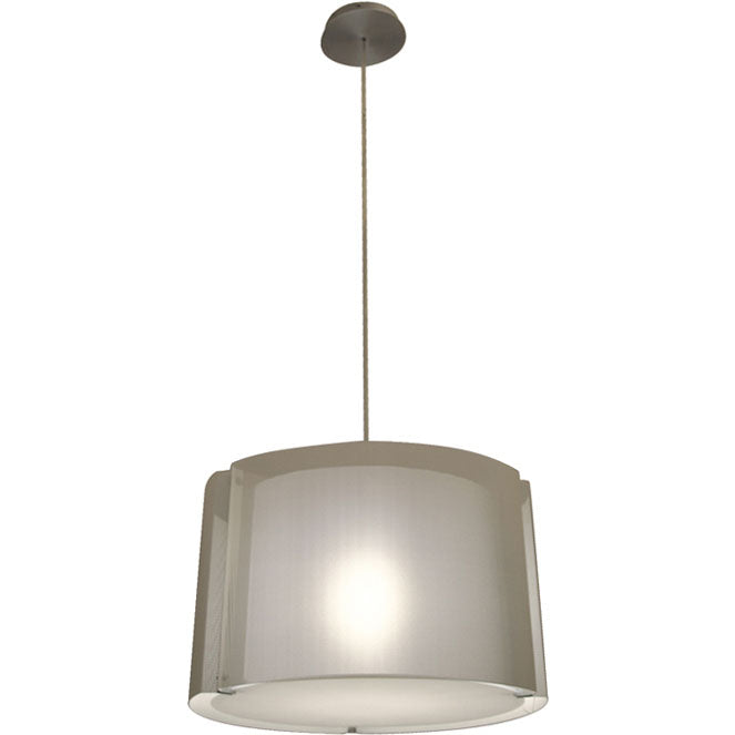Colgante de Diseño IVONE LUMIT Blanco y Níquel, Ref CM003*PL