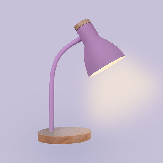 Flexo de Sobremesa Argos 42 cm Morado y Madera Interlusa - imagen 2 | Interlusa