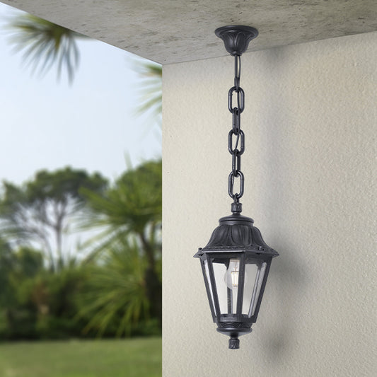 Lámpara Colgante Exterior ANNA 80 cm IP55 Resina Negra Fumagalli - imagen 2 | Interlusa