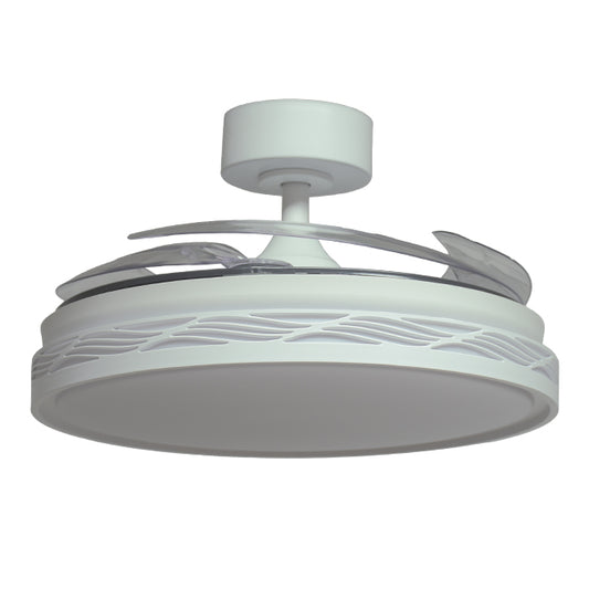 Ventilador de Techo con Luz RIGA 108 cm Aspas Retráctiles Blanco Belair Interlusa - imagen 2 | Interlusa
