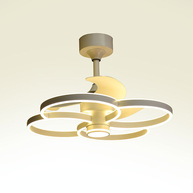 Detalles del Ventilador de Techo LED Belair Trebol F-1061 de Interlusa: 60cm, 3 Aspas, 6 Velocidades, Luz 200W (3000-6000K), Motor DC, Mando a Distancia, Blanco. Luzgurú.