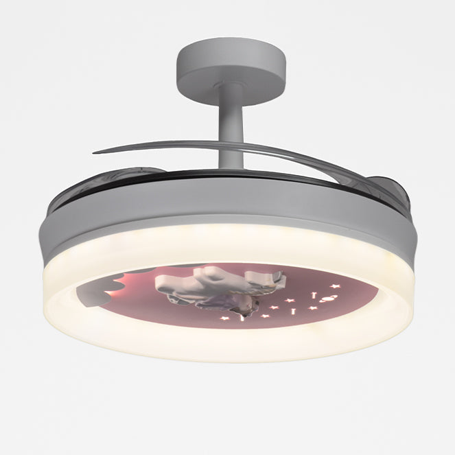 Ventilador de Techo Infantil Unicornio 91 cm LED 96W Blanco Belair Interlusa - imagen 3 | Interlusa