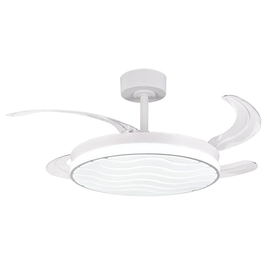 Ventilador de Techo con Luz LUXOR 108 cm Aspas Retráctiles Blanco Belair - imagen 2 | Interlusa