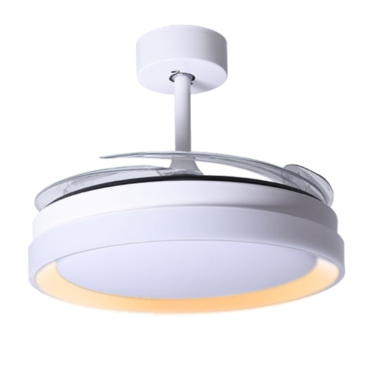 Ventilador de Techo con Luz KIGALI 108 cm Aspas Retráctiles Blanco/Oro Belair - imagen 2 | Interlusa