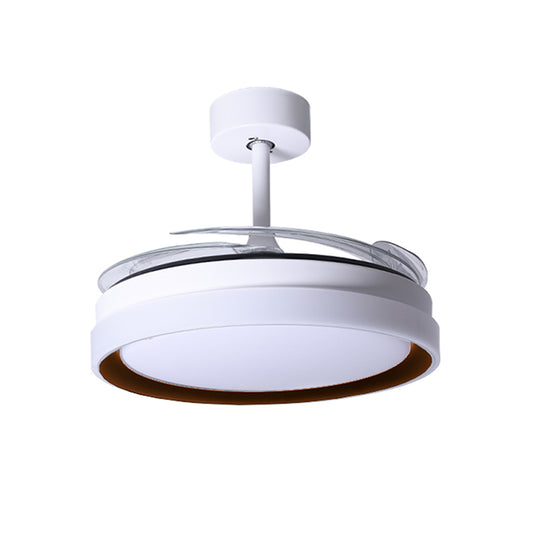 Ventilador de Techo con Luz KIGALI MINI 91 cm Aspas Retráctiles Blanco/Marrón Belair - imagen 2 | Interlusa