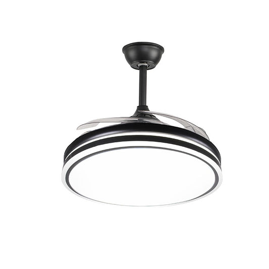 Ventilador de Techo con Luz ASGARD 108 cm Aspas Retráctiles Negro Belair - imagen 2 | Interlusa