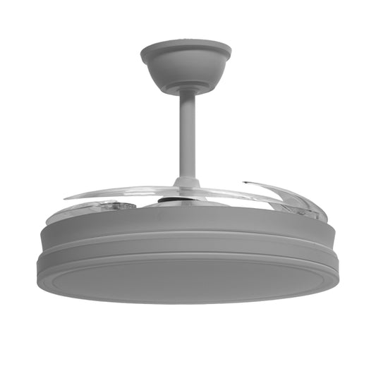 Ventilador BELAIR fabricado en metal blanco y acrílico color blanco