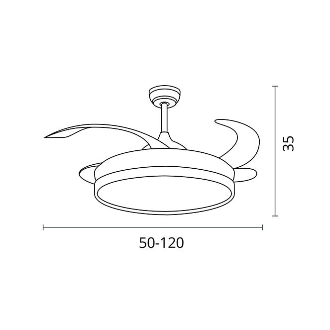 Ventilador de techo con LED 6480 lúmenes para iluminar tu hogar
