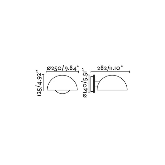 Medidas del aplique de pared DOMINICA Beige FARO 20031-122, luminaria de superficie interior estilo industrial en acero con iluminación LED y diseño geométrico, diagrama de dimensiones para instalación.
