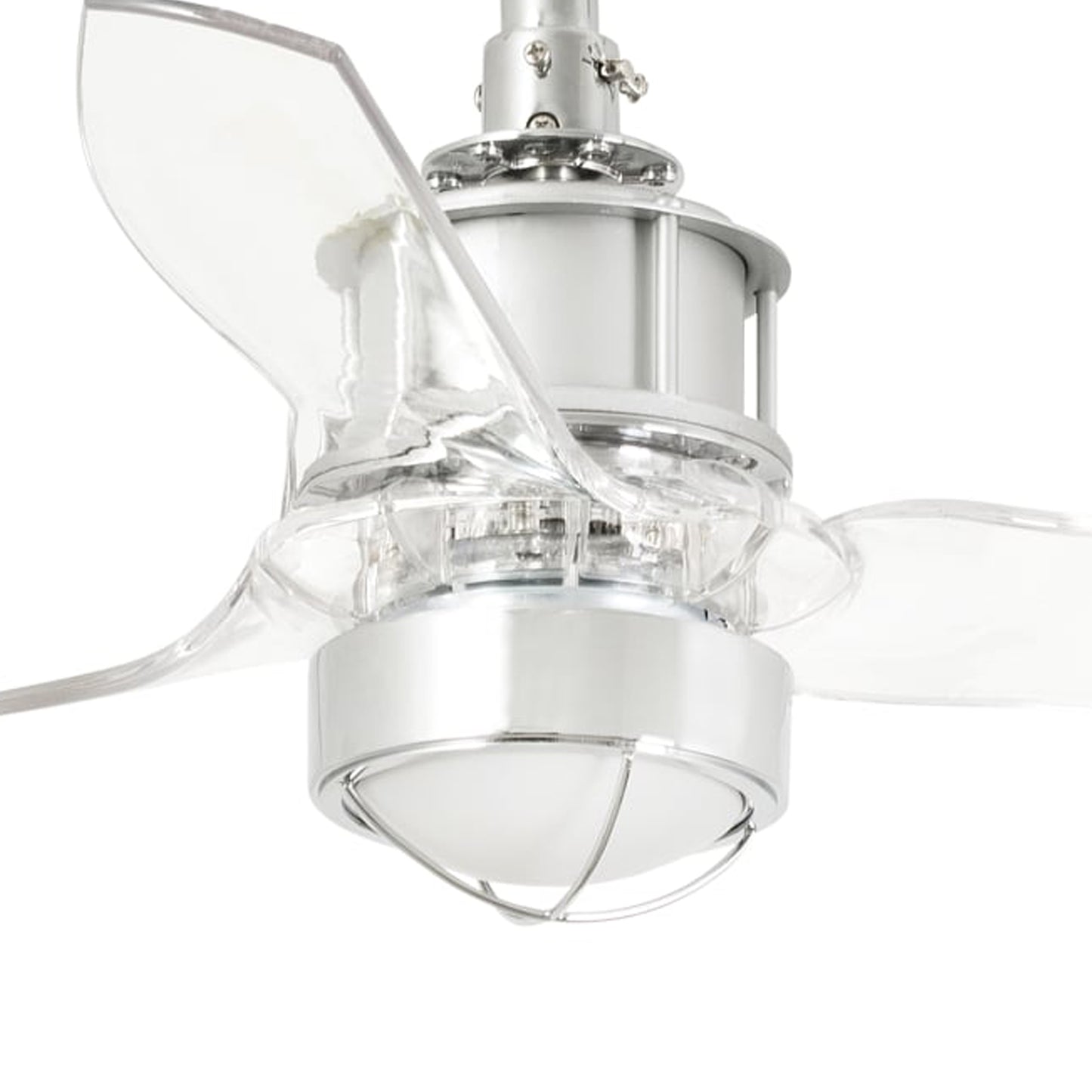 Kit de luz LED cromo para ventiladores de techo FARO modelo 33390, accesorio de iluminación LED 17W en acabado cromado para ventiladores Eter, Tube y Just Fan, ideal para ventilación e iluminación eficiente en techos.