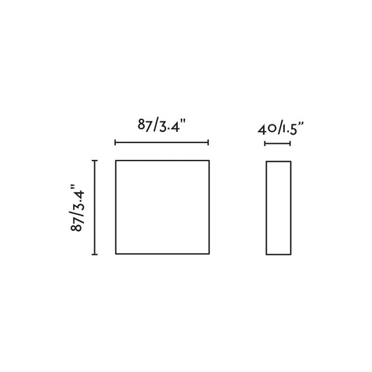 Medidas y dimensiones del Controlador de Pared para Ventilador DC Blanco Regulable FARO modelo 33987 - Accesorio inalámbrico de ventilación en ABS y cristal blanco brillo