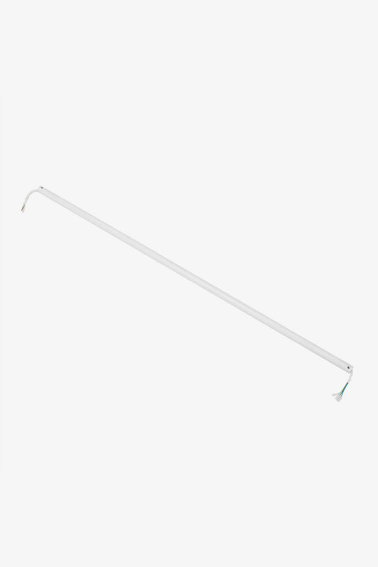 Tija de extensión ANDROS blanco de 1220 mm para faro FARO 34011, accesorio de acero para instalación de ventilación en extractores de aire del hogar, imagen de ambiente en cocina moderna.