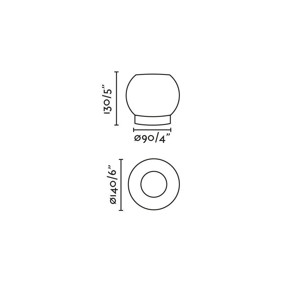 Dimensiones de la lámpara de sobremesa MOY negra de FARO modelo 40065, diseño minimalista en acero y cristal LED para interior, luminaria superficial Nahtrang