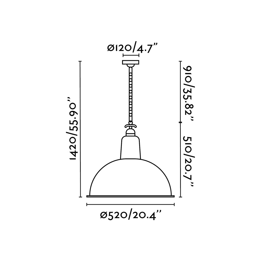 Medidas de la luminaria colgante LOU negra de FARO modelo 62800, dimensiones en acero para iluminación interior moderna en comedor, compatible con LED E27