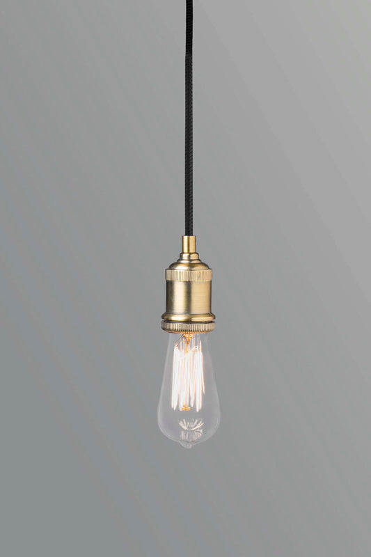 Portalámparas colgante ART en oro viejo de FARO modelo 64137, suspensión de acero moderno para iluminación interior LED E27 en ambiente hogareño