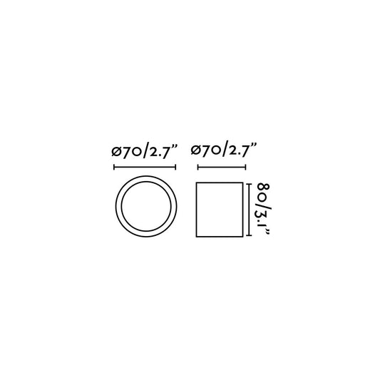 Dimensiones del Plafón LED HARU Negro FARO 64207, luminaria de superficie en aluminio, diseño contemporáneo para iluminación interior eficiente