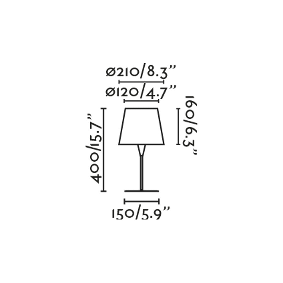 Medidas de la lámpara de sobremesa SUMBA S Mini negra con ratán FARO 64317-71, diagrama de dimensiones en altura, ancho y profundidad para iluminación interior del hogar.