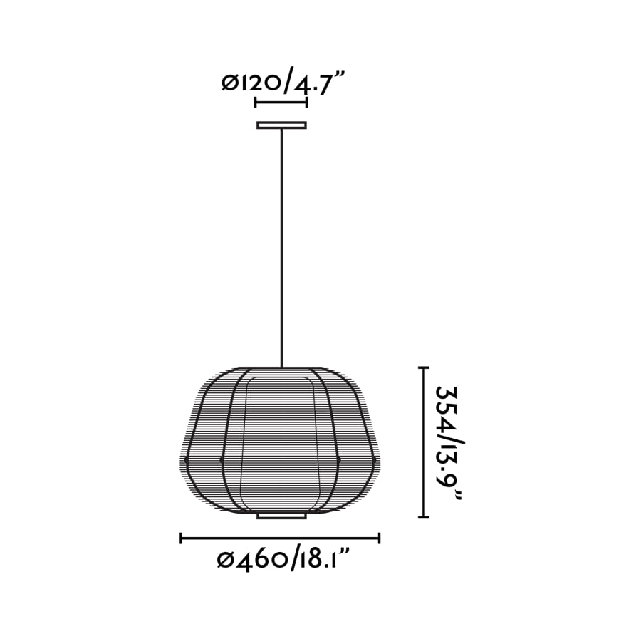 Medidas de la lámpara colgante NARA en marrón óxido FARO 72104-157, dimensiones de faro exterior IP65 en acero para iluminación de jardín y terraza