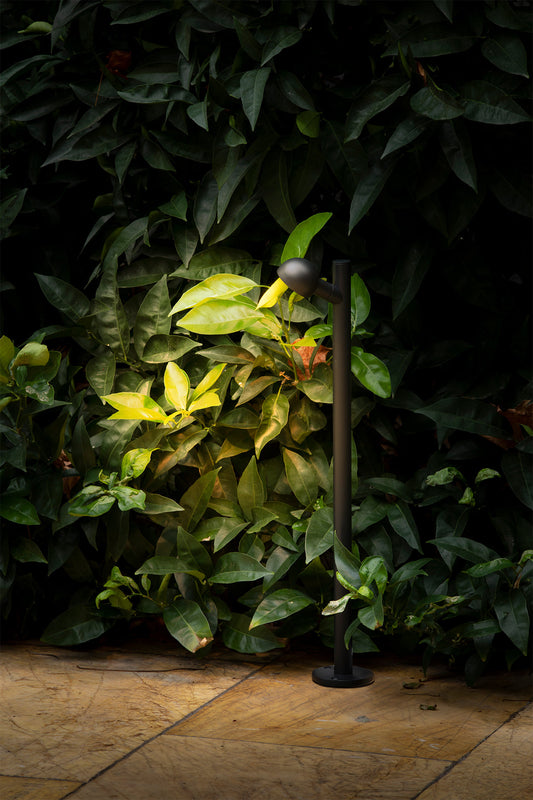 Baliza exterior BROT 600 negra FARO en jardín, iluminación LED de aluminio IP65 para senderos, ambiente exterior modelo 75573