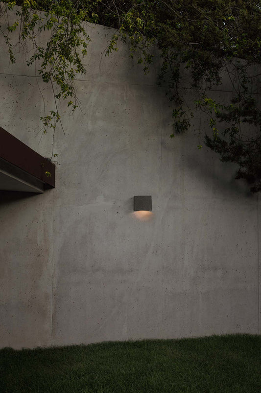 Baliza exterior GROT 160 gris 3000K faro serie 7565 cemento, iluminación pared en jardín y patio zonas paso