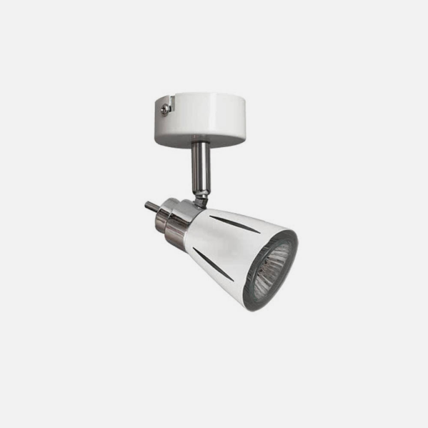 Foco moderno Tabernas blanco de Abrila con 1xGU10, diseño elegante para iluminación interior y decoración, certificado CE, material reciclable, tamaño mediano, referencia 029881001