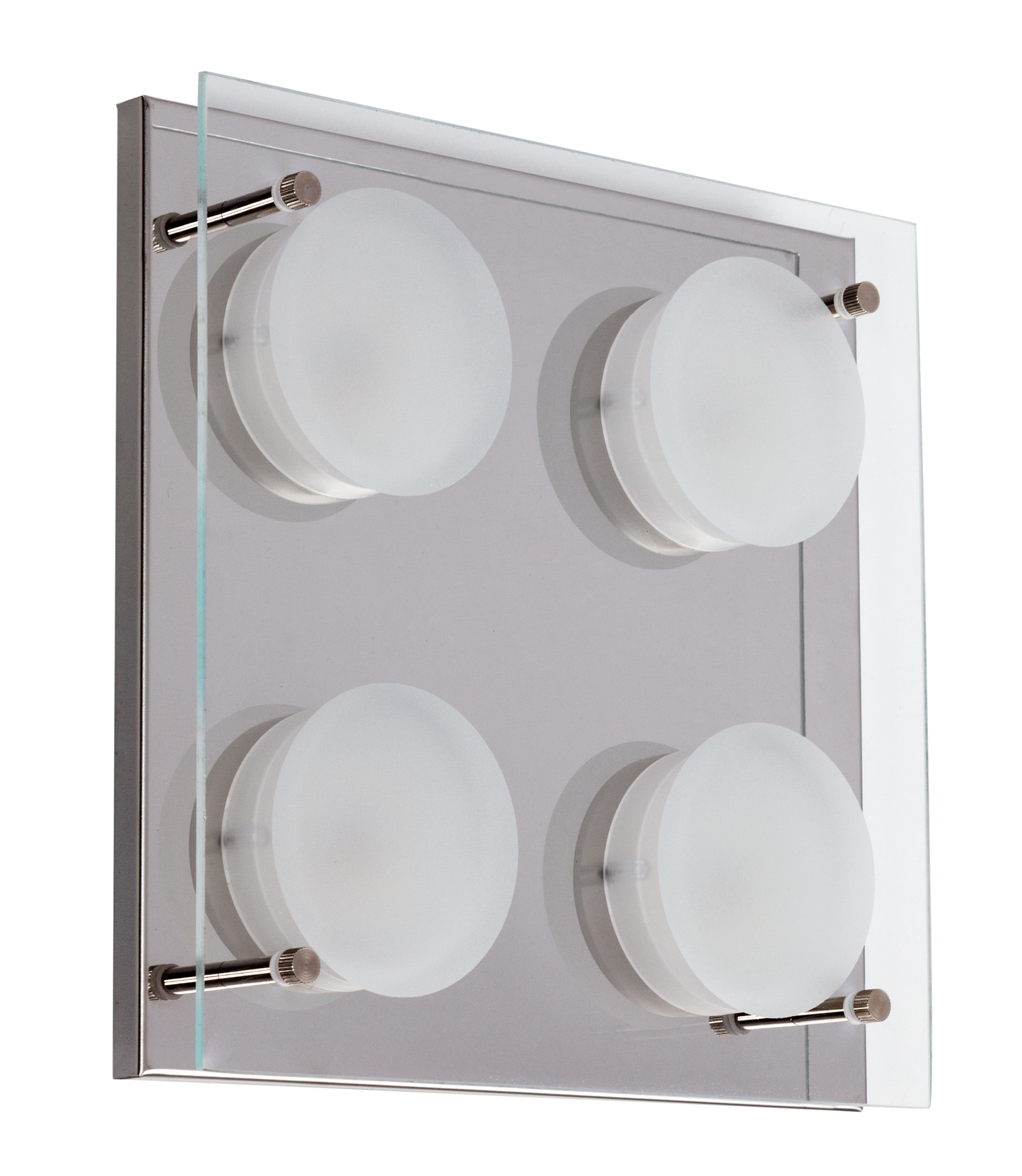 Plafón LED cromado Antioquia, 1600 lm, 4000K, Fabrilamp – iluminación moderna para dormitorio y salón (modelo 075384020).