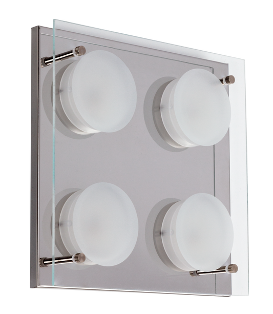 Plafón LED cromado Antioquia, 1600 lm, 4000K, Fabrilamp – iluminación moderna para dormitorio y salón (modelo 075384020).