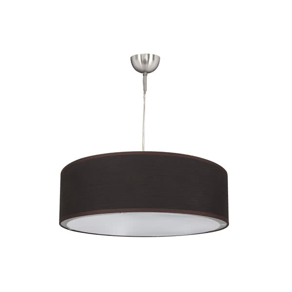 Colgante planetario cilíndrico marrón de 35 cm Abrila 1.923/35-MARRON, lámpara colgante clásica e27 para iluminación de hogar y decoración interior