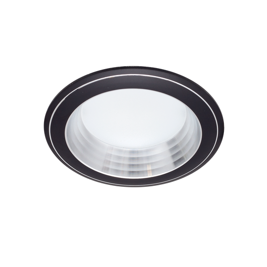 Foco empotrable LED Corfu negro y cromo de 5W, Fabrilamp, iluminación interior/doméstico, modelo 110481009