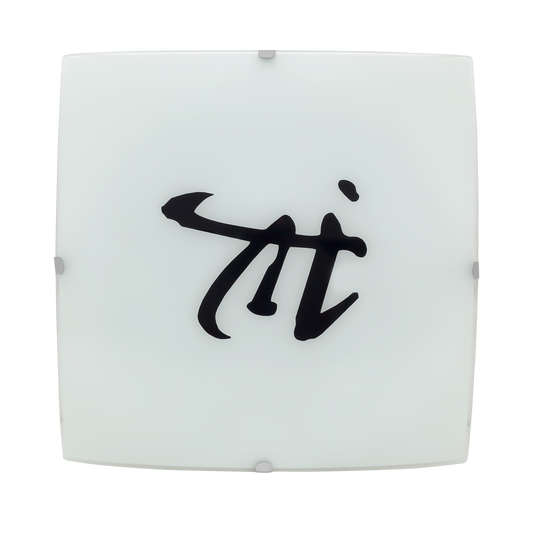 Plafón China Blanco 30x30 de Fabrilamp (115783001): iluminación interior moderna en metal con cristal y casquillo E27