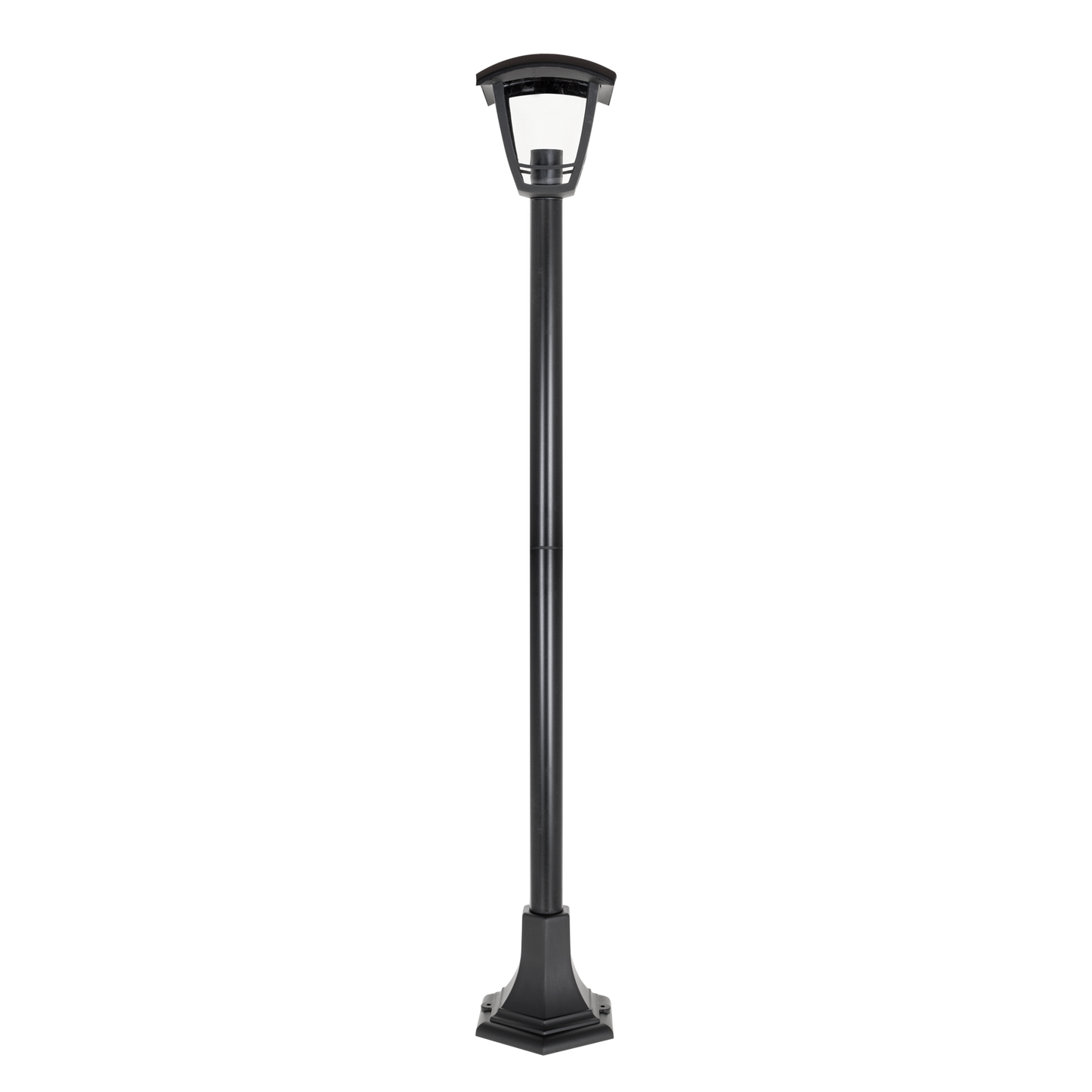 Farola exterior Pilar Zoio negra de Fabrilamp, modelo 116740109, iluminación exterior IP44 en polipropileno para jardín y terraza