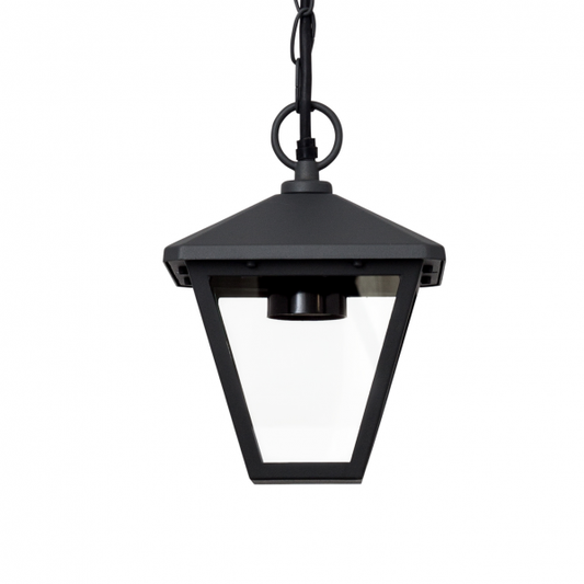Colgante exterior Dornela gris oscuro de Fabrilamp, lámpara de metal para jardín y terraza, iluminación exterior IP44, estilo clásico (código 123450155)