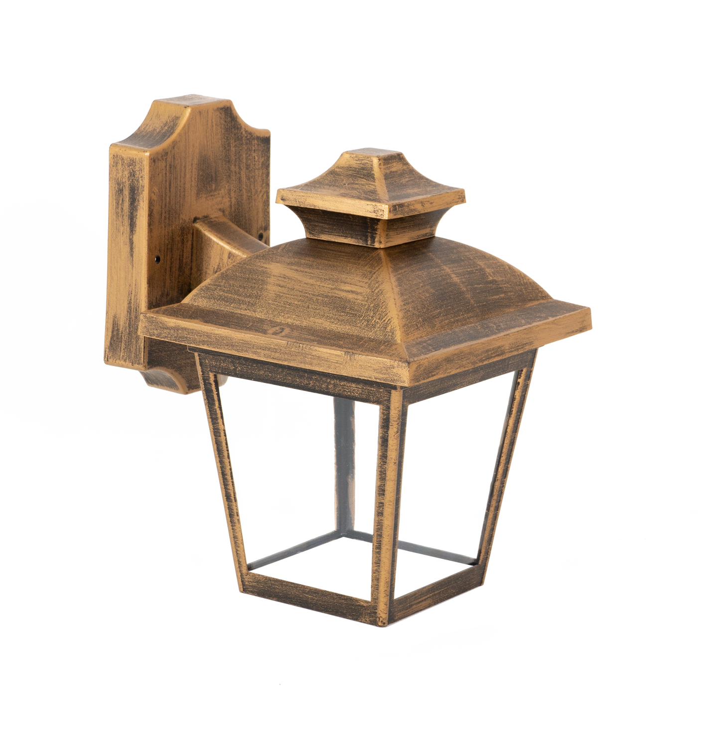 Aplique exterior MACA Oro Viejo de Fabrilamp, modelo 126361016, luminaria clásica para jardín en policarbonato, IP44, iluminación exterior doméstica.