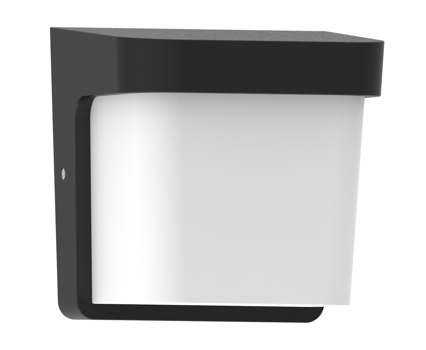 Aplique exterior Agar negro de Fabrilamp, modelo 127061009, iluminación exterior para jardín y terraza en policarbonato