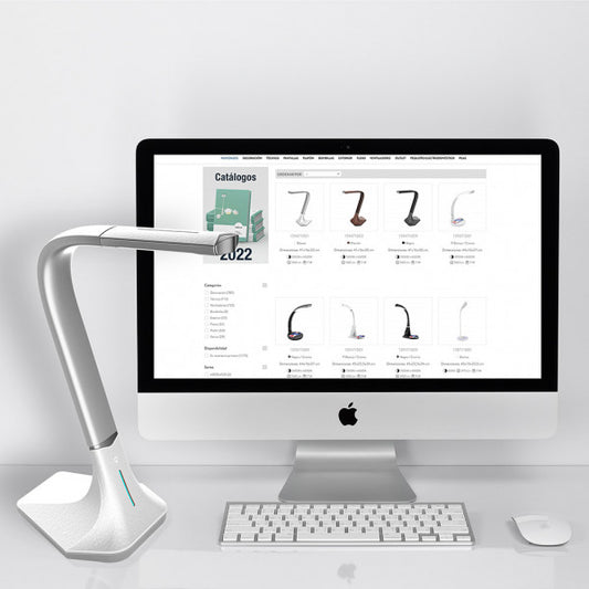 Flexo LED Andalucita Blanco 7W de Fabrilamp, lámpara de escritorio para estudio y lectura, iluminación para hogar, modelo 139471001