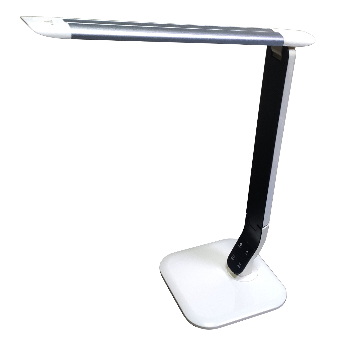 Flexo LED Euclasa blanco/plata de 10W para escritorio y estudio, regulable y domótico, iluminación Fabrilamp