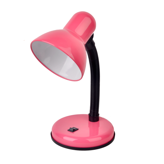 Flexo de mesa rosa de metal, modelo YODO de Fabrilamp (140771000), lámpara de interior con brazo flexible